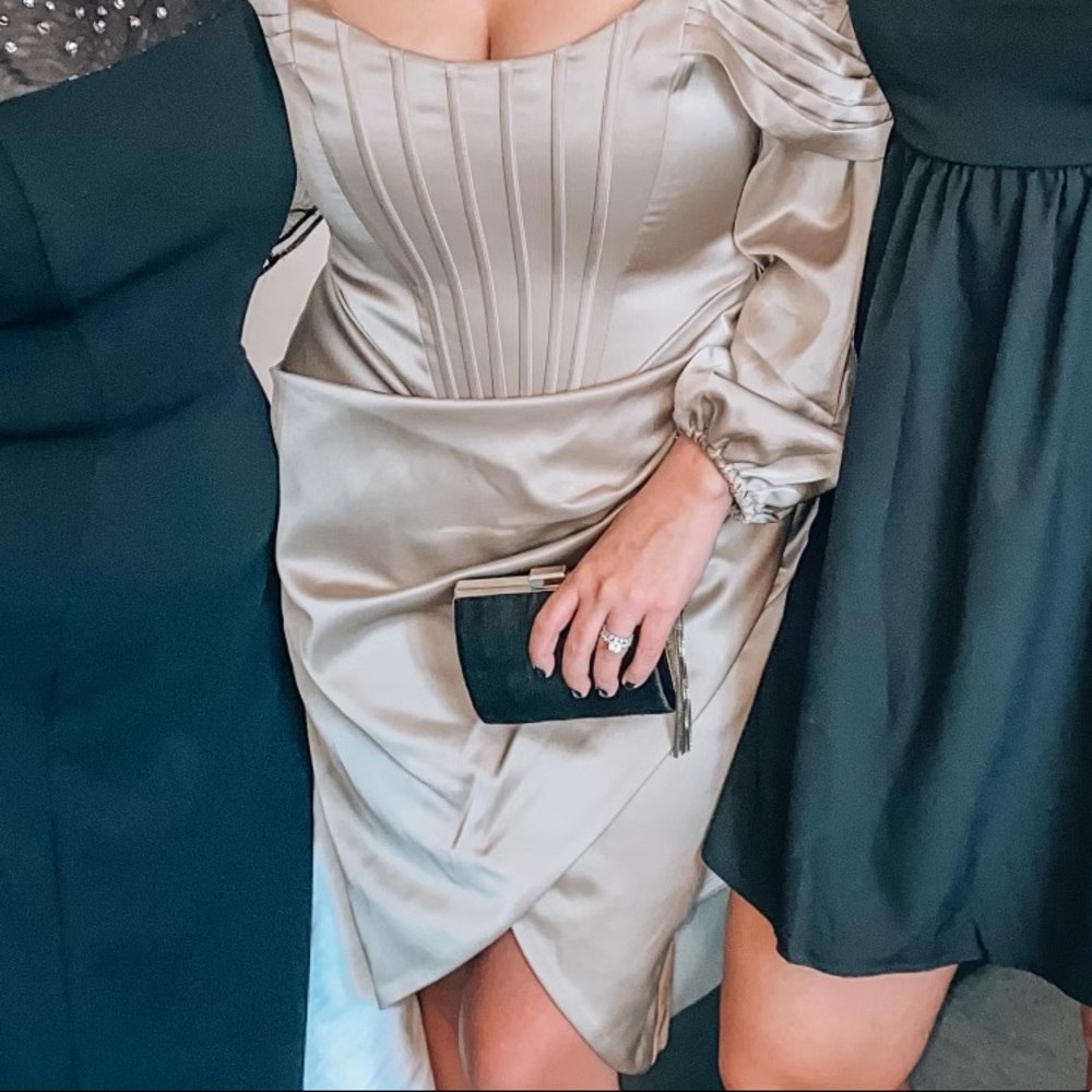 Gold formal corset dress